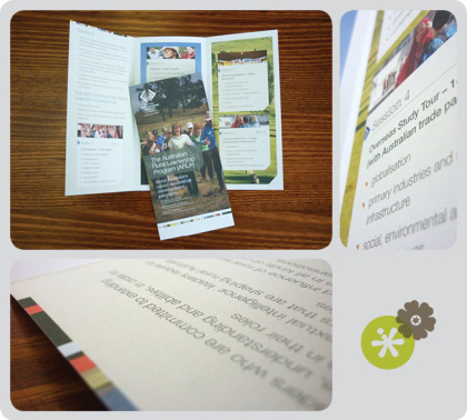 Photo montage of printed brochure